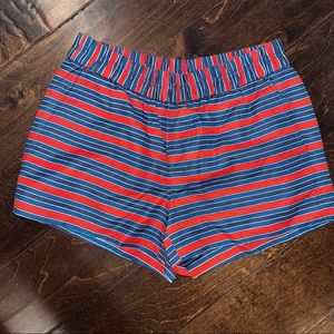 J crew red white and blue shorts